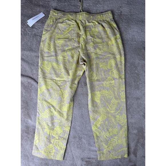 Calvin Klein Women’s Tropical Palm Print Pants,SizeL,55%linen - Picture 2 of 14